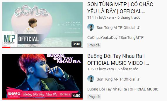 Sơn Tùng M-TP là người có nhiều MV ca khúc vượt mốc 100 triệu view nhất làng âm nhạc Việt Nam