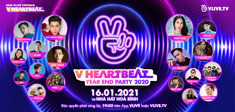 Dù vắng các tên tuổi Kpop nhưng V Heartbeat Year End Party 2020 vẫn thu hút rất đông người hâm mộ nhờ dàn nghệ sĩ Việt chất lượng