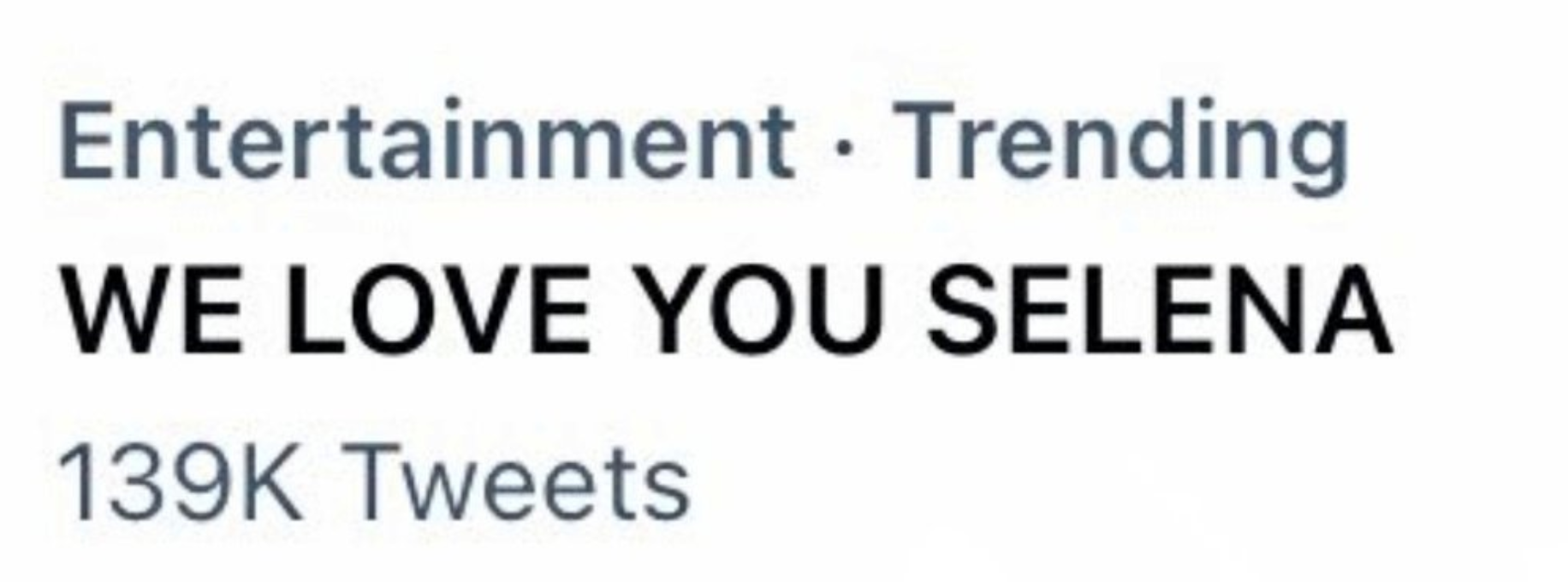 The hashtag 'We love you Selena' is trending everywhere to express their support for the singer's decision.