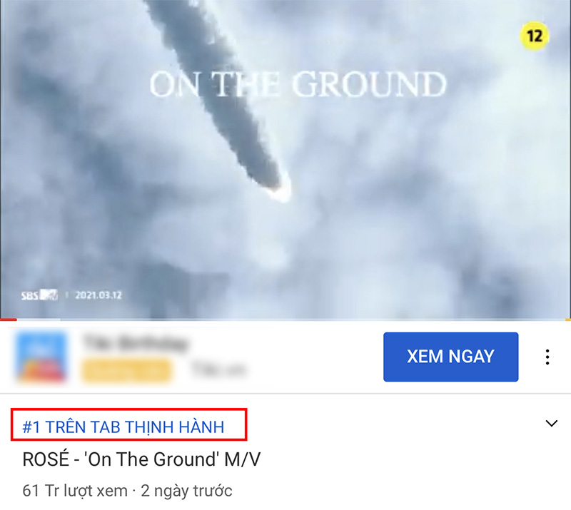 Sau 2 ngày ra mắt, MV “On the Ground” của Rosé thiết lập thêm thành tích dẫn đầu BXH Trending xứ Việt