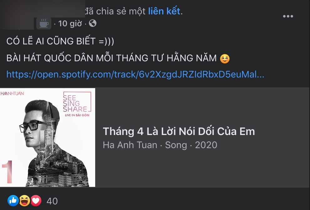 Đến hẹn lại lên: Ca khúc hot hit của Hà Anh Tuấn bất ngờ được chia sẻ rầm rộ nhân ngày Cá Tháng Tư