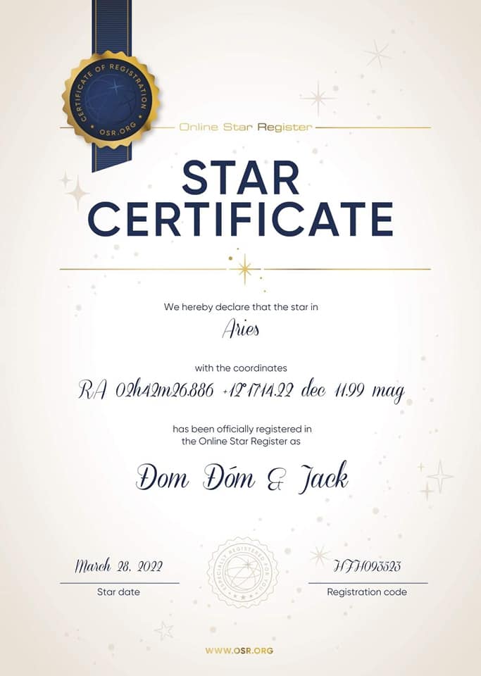 Fan Jack chi tiền khủng 'hái sao' tặng chính mình, đặt kế bên ngôi sao mang tên nam ca sĩ - ảnh 2