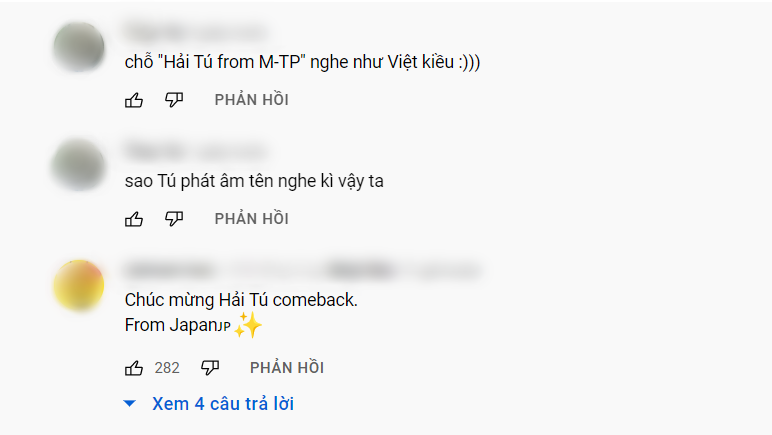 Ngay bên dưới đoạn clip, một số người xem đã bình luận về phát âm tiếng Việt 'sai sai' của Hải Tú.