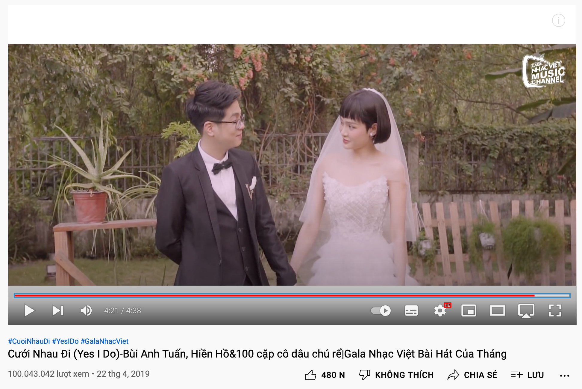 Mùng 2 Tết, MV cưới của Bùi Anh Tuấn và Hiền Hồ “khai bát” cán mốc 100 triệu view