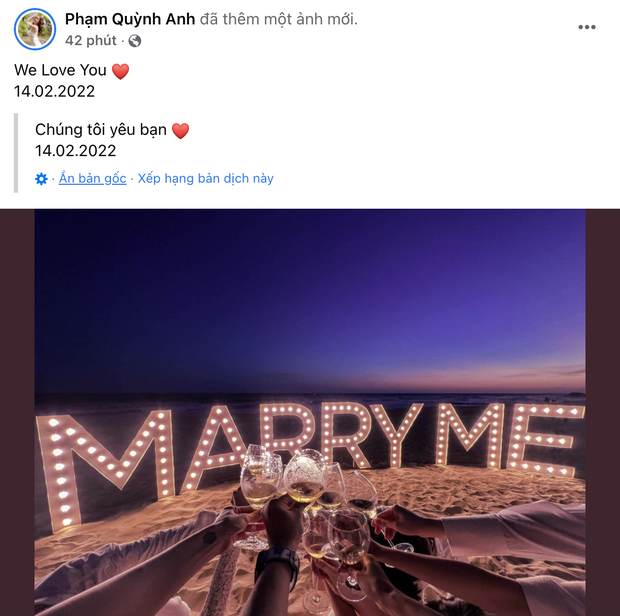 Dòng chữ 'Marry Me' này được đồn đoán là thuộc về Phạm Quỳnh Anh