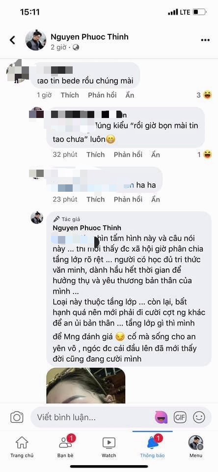 Noo Phước Thịnh công khai hình của 2 cô gái mỉa mai anh bê đê