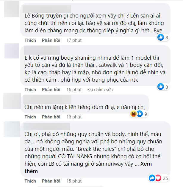 Minh Tú nhận ý kiến trái chiều từ netizen sau khi lên tiếng bênh vực Lê Bống trước cơn bão dư luận vì catwalk trong show thời trang