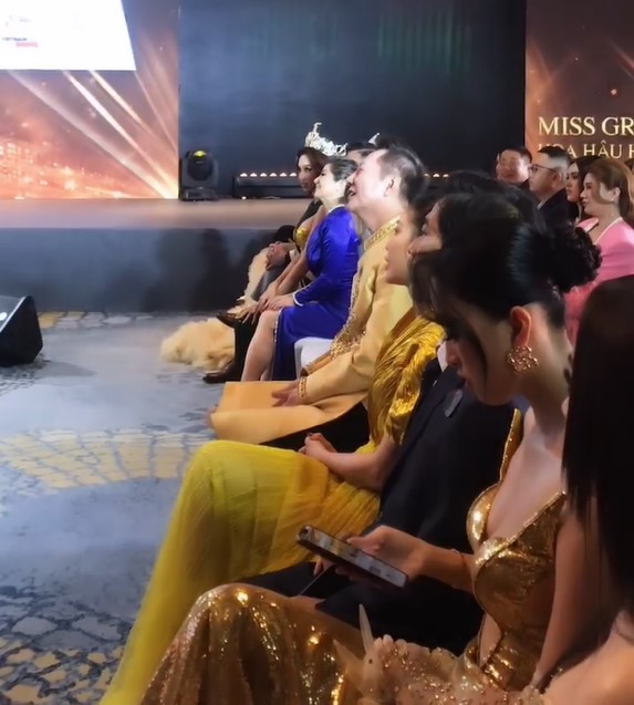 Hoa hậu Tiểu Vy gây tranh cãi khi liên tục lướt điện thoại trong lúc tham dự sự kiện - ảnh 8