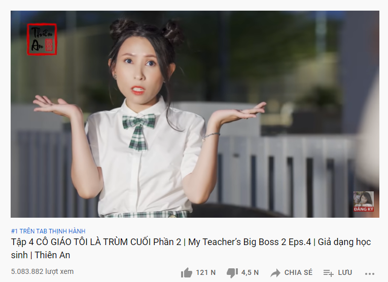 Sau 5 ngày công chiếu, thánh nhạc chế Thiên An soán top 1 trending Youtube