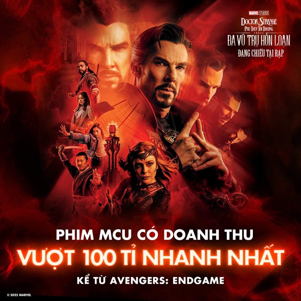 Doctor Strange 2 tổng tấn công phòng vé thế giới, doanh thu lập kỷ lục 100 tỷ đồng tại Việt Nam