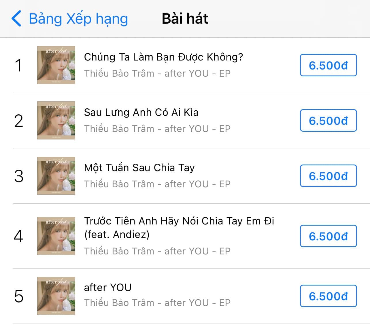 Thiều Bảo Trâm được fan khen hết lời với clip hát chay, mini album phủ sóng #1 iTunes