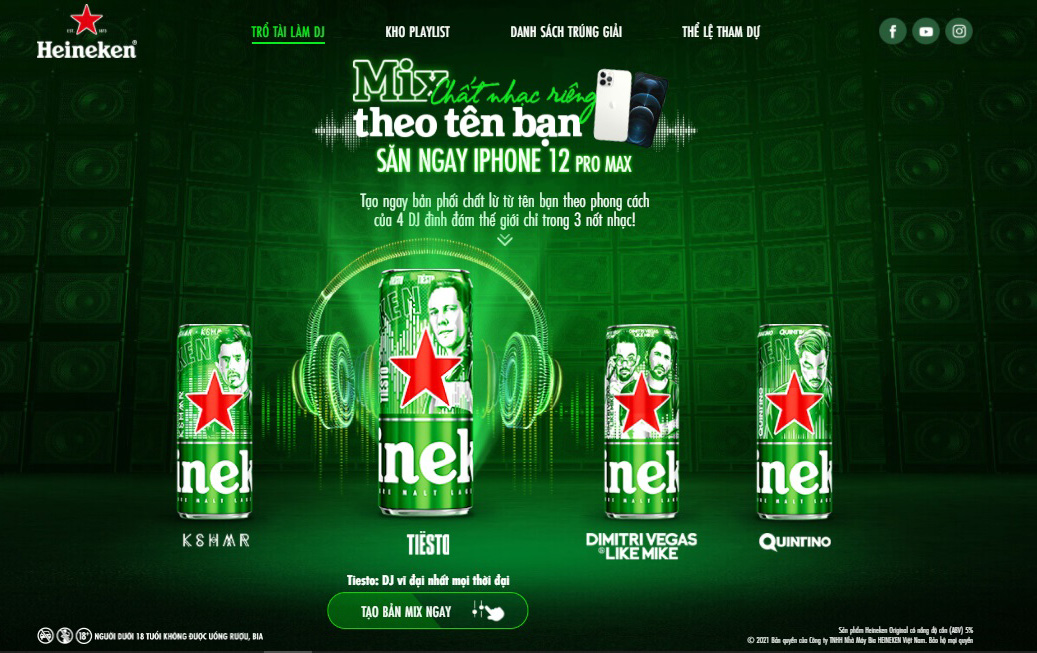 Heineken bắt tay Top DJs tung list nhạc EDM cực đỉnh cùng cơ hội “rinh” quà xịn cực dễ