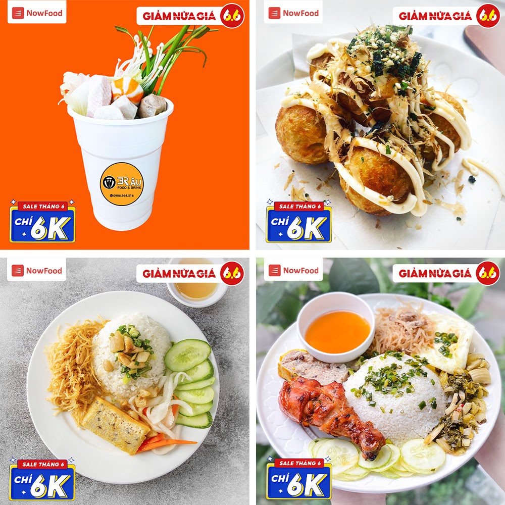 Đi tìm những thương hiệu ẩm thực xịn sò góp mặt trong sự kiện “Tiệc nửa giá” trên NowFood