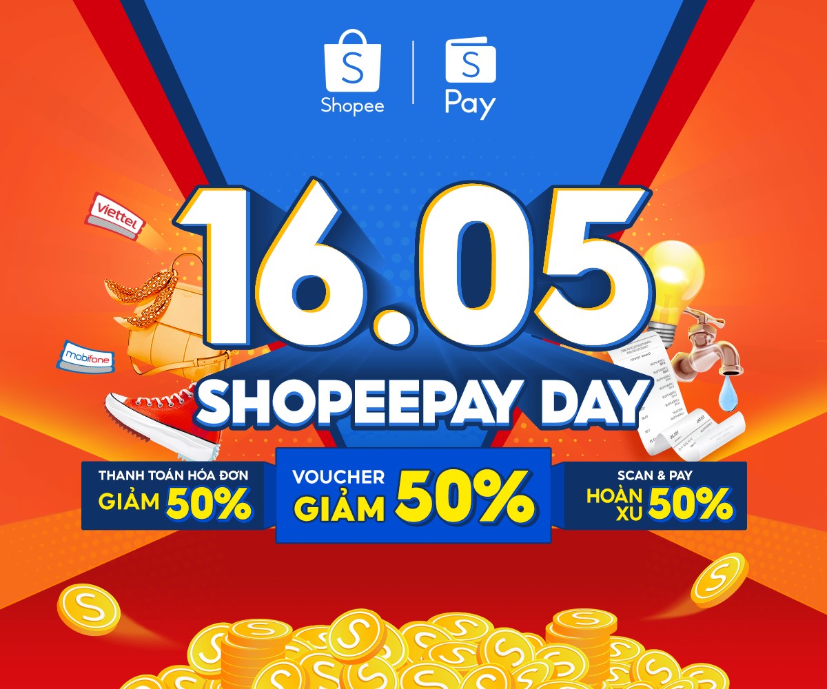 Ngập tràn ưu đãi khủng trong sự kiện ShopeePay Day 16.05, các tín đồ không tiền mặt không thể bỏ lỡ! Ngập tràn ưu đãi khủng trong sự kiện ShopeePay Day 16.05, các tín đồ không tiền mặt không thể bỏ lỡ! - ảnh 1