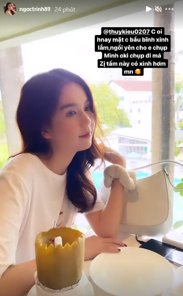 Ngọc Trinh tăng cân rõ rệt, khoe gương mặt tròn trịa như quả trứng gà Ngọc Trinh tăng cân rõ rệt, khoe gương mặt tròn trịa như quả trứng gà - ảnh 1