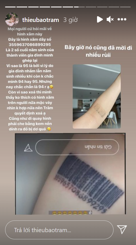 Thiều Bảo Trâm lên tiếng giải thích lý do xóa hình xăm trên tay, ý nghĩa không liên quan gì đến Sơn Tùng? Thiều Bảo Trâm lên tiếng giải thích lý do xóa hình xăm trên tay, ý nghĩa không liên quan gì đến Sơn Tùng? - ảnh 2