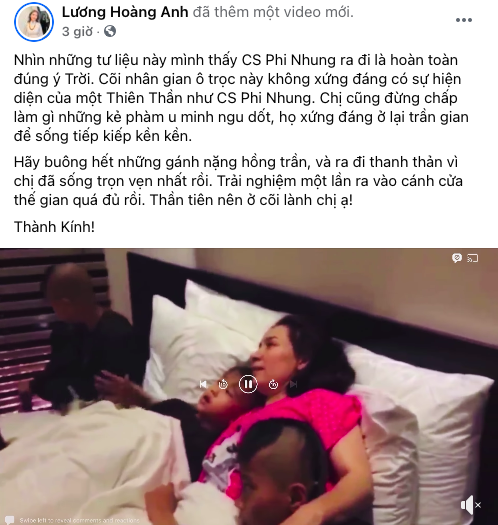 CĐM tranh cãi trước phát ngôn của vợ cũ Huy Khánh: Phi Nhung qua đời là hoàn toàn đúng ý trời