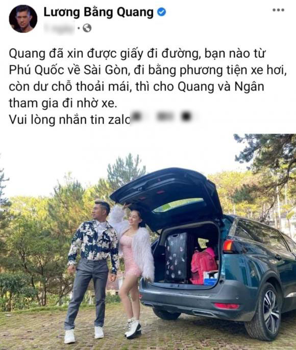 Lương Bằng Quang và bạn gái chuẩn bị trở về TPHCM sau 4 tháng mắc kẹt ở Phú Quốc