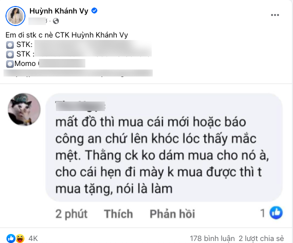 Pha xử lý anti-fan của vợ Phan Mạnh Quỳnh khi bị chê 'khóc lóc mắc mệt' vì trộm lấy đồ - ảnh 1