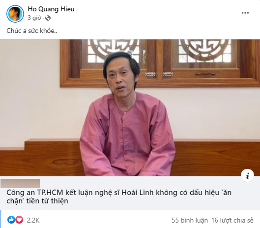 Phản ứng của sao Việt khi hay tin Hoài Linh không bị khởi tố vụ ăn chặn tiền từ thiện? - ảnh 1
