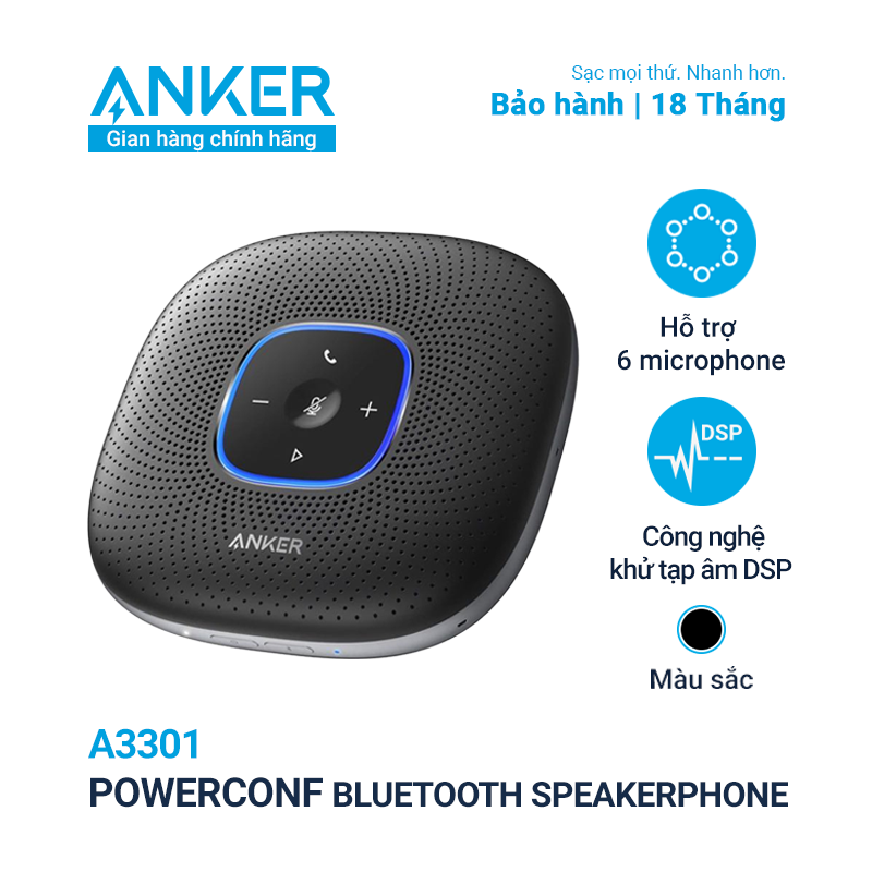 Bluetooth Anker PowerConf – Loa ngoài nhỏ gọn dùng cho các cuộc họp hội nghị cung cấp chất lượng âm thanh tuyệt vời