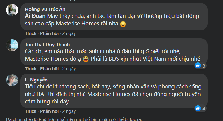  Phản ứng của cư dân mạng trước sự hợp tác của ca sĩ Hà Anh Tuấn với Masterise Homes 