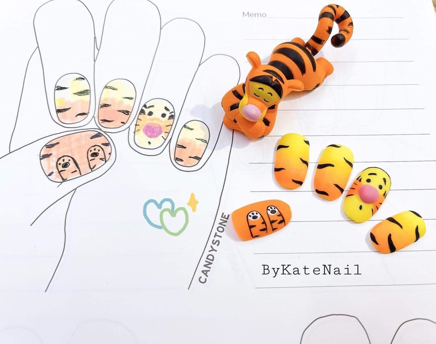  Cả một “bầu trời tuổi thơ” được tái hiện trong từng mẫu nail vẽ hoạt hình tại ByKateNail 