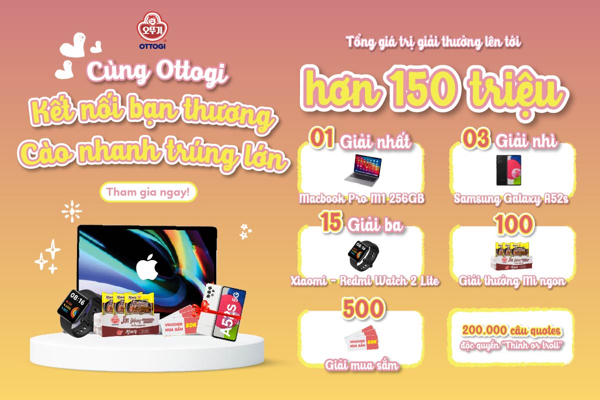 Ottogi chinh phục học đường với bộ thẻ cào ngọt ngào dành riêng cho Gen Z Mở tem cào Ottogi, có ngay người thương trong hè này!