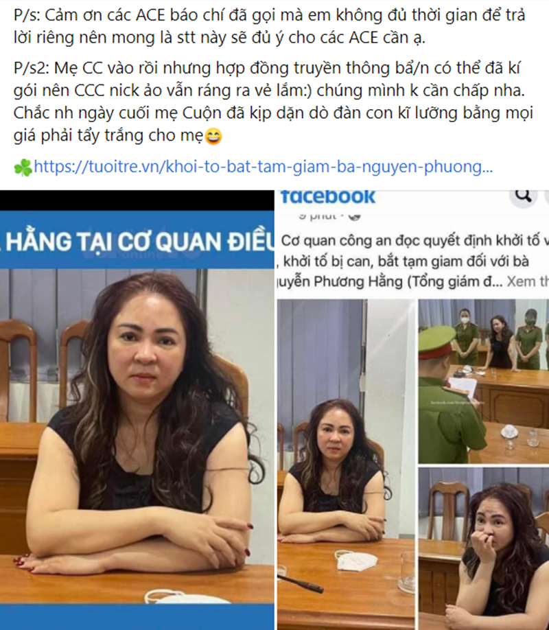 CEO Nguyễn Phương Hằng bị tạm giam: Vy Oanh viết tâm thư, Đàm Vĩnh Hưng hát Đất nước trọn niềm vui