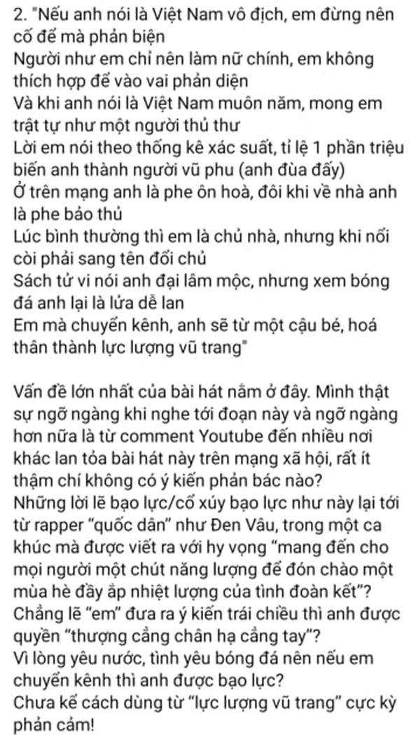 Ca khúc mới của Đen Vâu bất ngờ gây tranh cãi vì bị cho là cổ xúy bạo lực, 'xem thường' phụ nữ? - ảnh 6