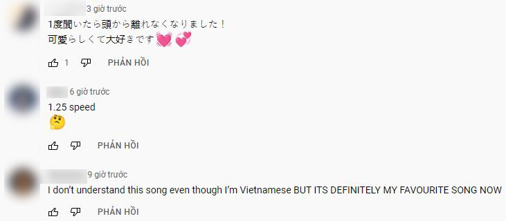 Bên dưới MV của Hoàng Thùy Linh có rất nhiều bình luận ủng hộ từ bạn bè quốc tế. Ca khúc 'See tình' nhận được sự quan tâm khắp nơi nhờ vào trend nhảy của TikTok