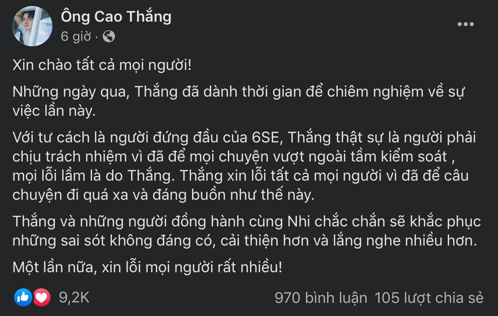 Ông Cao Thắng lên tiếng xin lỗi, thừa nhận sai sót sau khi Đông Nhi bị fan quay lưng: Liệu có đủ?