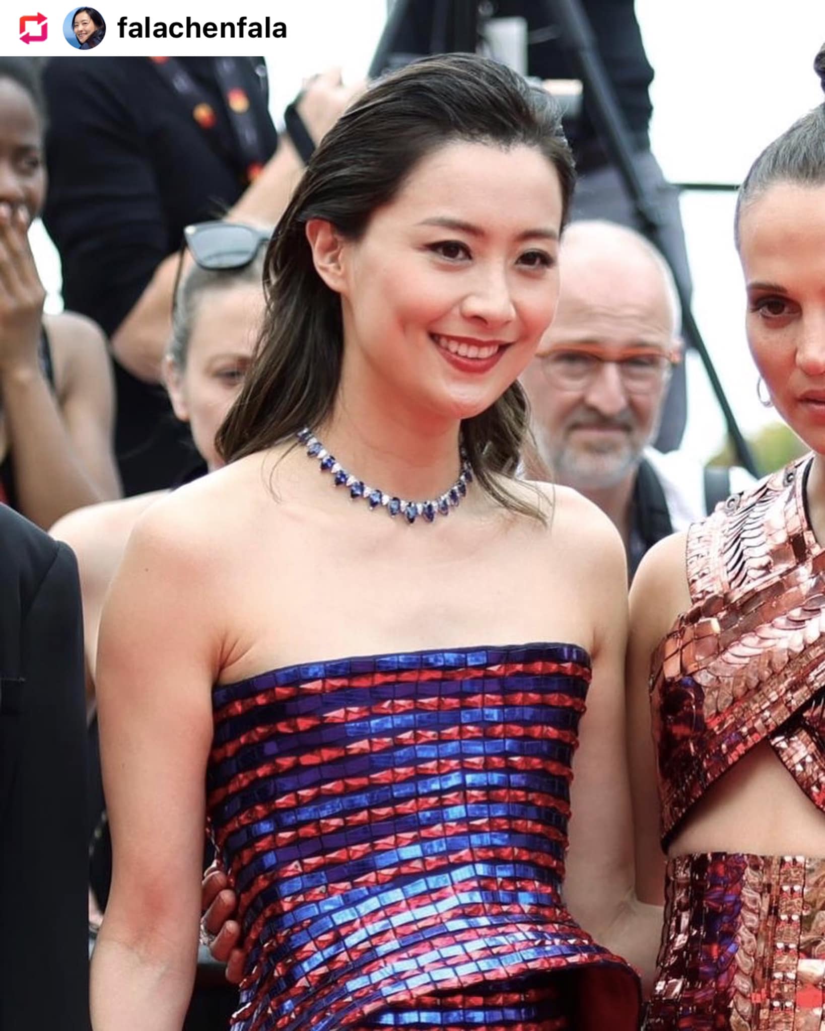 Thời trang LHP Cannes 2022 của sao châu Á: Thang Duy - IU nhẹ nhàng, Lý Nhã Kỳ - Hương Giang bị chê 'lố' - ảnh 10