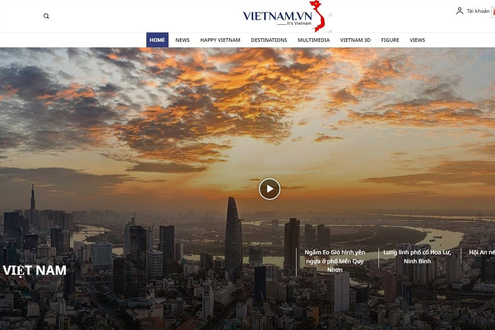 Giao diện trang thông tin điện tử https://vietnam.vn