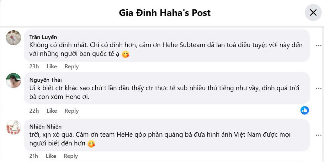 Fan 'Gia đình Haha' tự lên bản kiểm chứng, thành lập đội dịch 9 thứ tiếng - ảnh 3