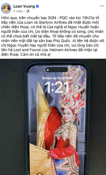 Hoa hậu hàng không Loan Vương hỗ trợ NSƯT Ngọc Huyền tìm lại điện thoại bị thất lạc - ảnh 3