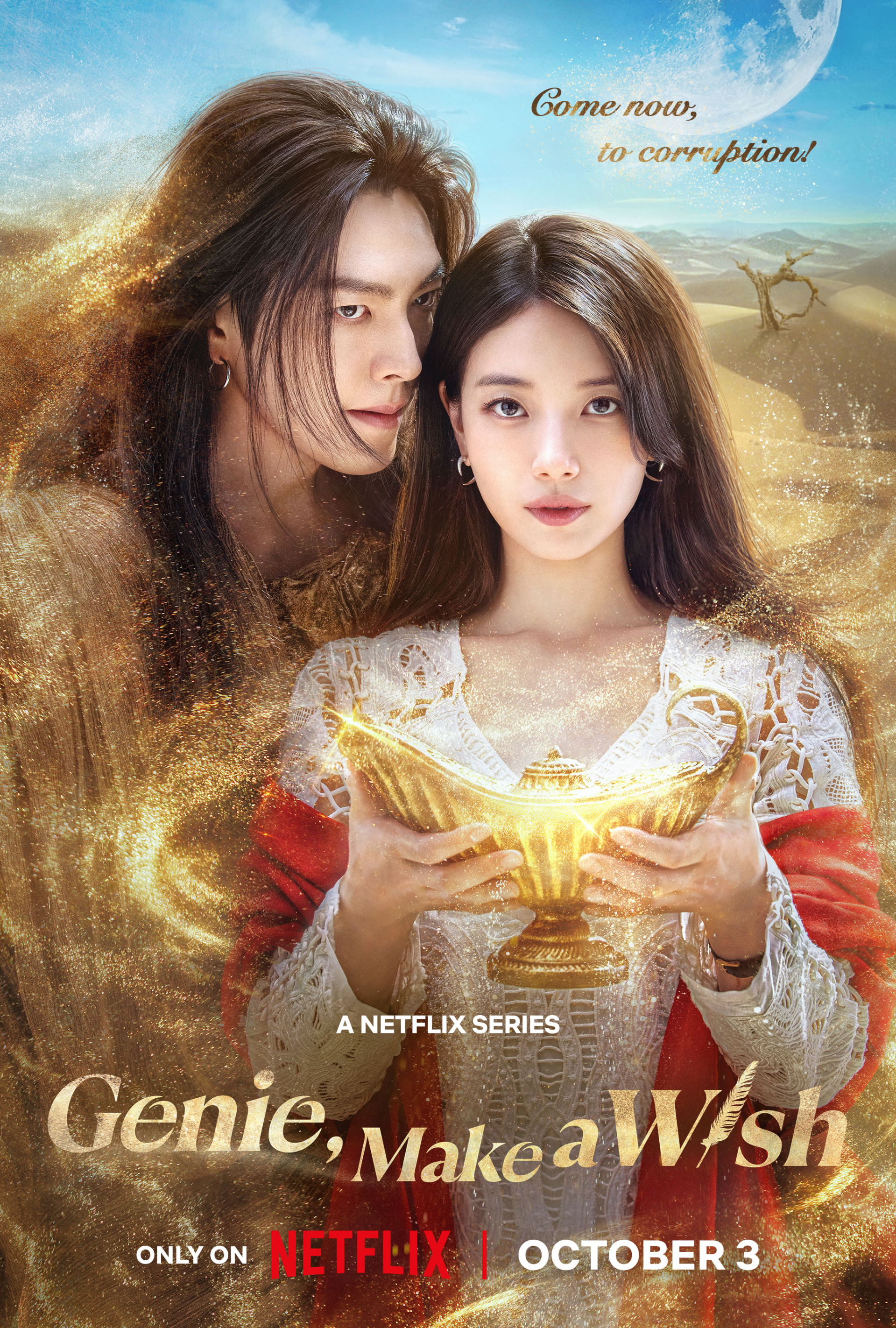 Kim Woo Bin và Suzy tái hợp trong phim mới: 'Genie, Make A Wish' hé lộ poster và teaser đầy ma mị - ảnh 1