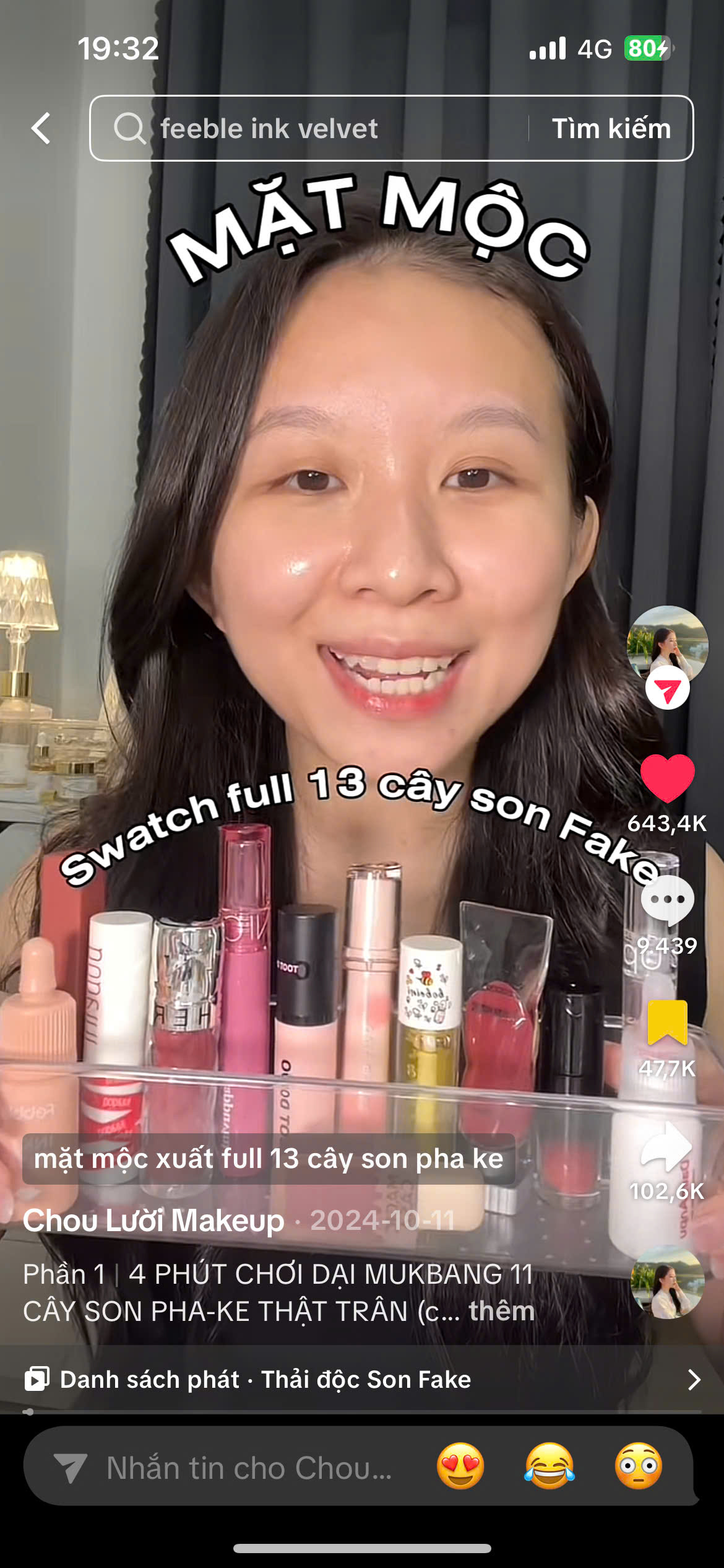 Clip review 13 cây son giả hút hơn 8 triệu lượt xem