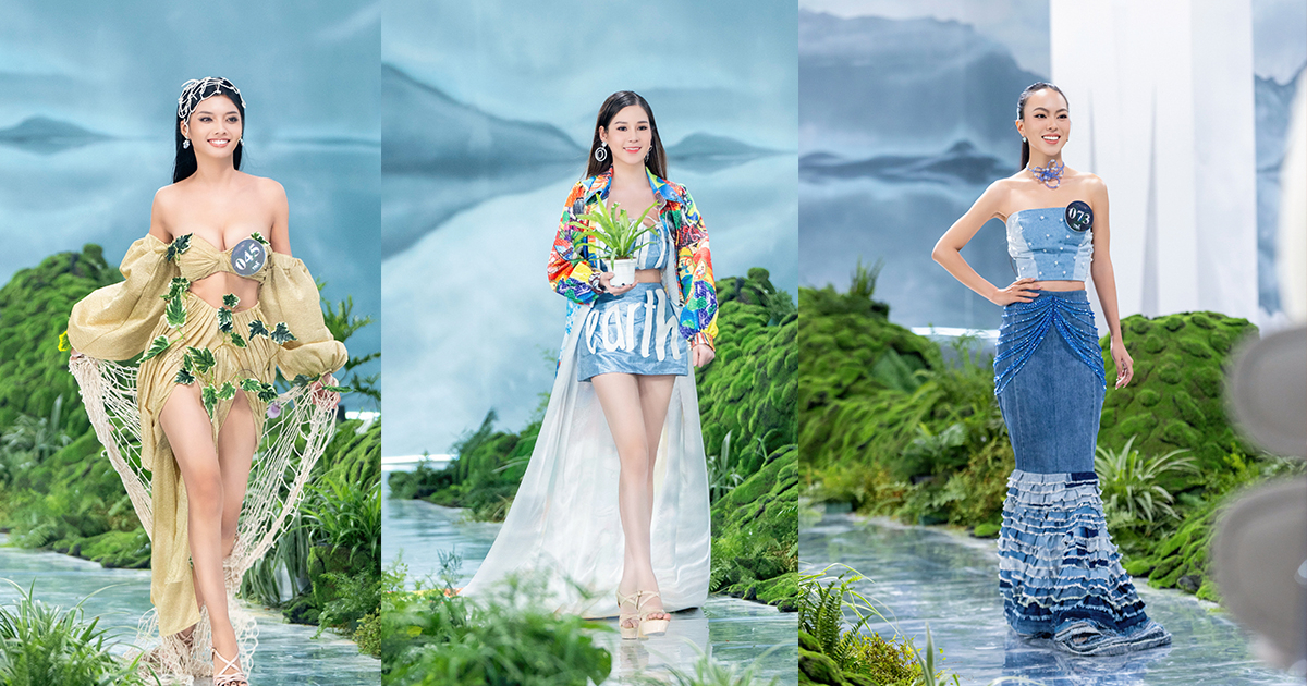 Trang phục tái chế độc đáo của thí sinh Miss Earth Việt Nam 2023