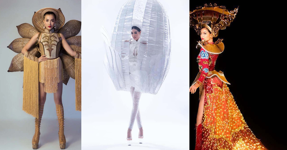 Khánh Vân trình diễn Kén Em quảng bá ngành dệt may Việt Nam tại Miss  Universe