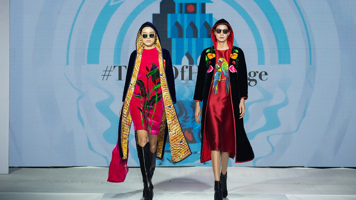 Chần bông và các chất liệu quen thuộc của Bắc Bộ tạo điểm nhấn tại Aquafina  VIFW 2022