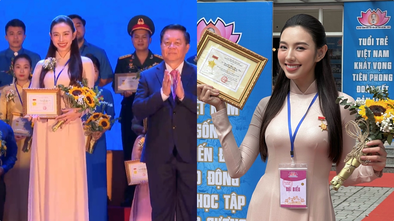 Hoa hậu Thùy Tiên nhận bằng khen Thanh niên tiên tiến làm theo lời Bác toàn  quốc