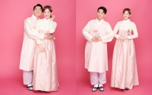 Trấn Thành cùng Hari Won mặc hanbok mừng trung thu