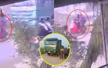 Những khoảnh khắc cuối cùng của 3 mẹ con bị xe tải tông thiệt mạng ở Nghệ An