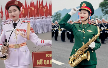 Nữ quân nhân gây sốt dịp diễu binh 30/4 : Ngoại hình không kém gì hoa hậu, soi học vấn càng nể
