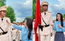 Chiến sĩ đội diễu binh gây sốt với chiều cao 1m93, tiết lộ gu bạn gái hút hơn triệu lượt xem
