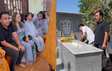 MC Quyền Linh là nghệ sĩ duy nhất đến dự lễ cúng tam thất của nghệ sĩ Thương Tín
