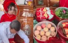 Cô dâu 'thất thần' khi thấy mâm tráp của nhà trai, lèo tèo vài món đến khó tin