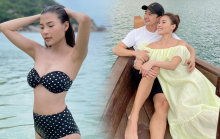 Bị nghi ngờ mang bầu lần 2, diễn viên Thúy Diễm đăng hình diện bikini khoe dáng thon cực nóng bỏng
