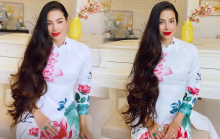 Hoa hậu Phạm Hương khoe ảnh đón Tết tại Mỹ, ghi điểm bởi một chi tiết chuẩn phụ nữ Việt